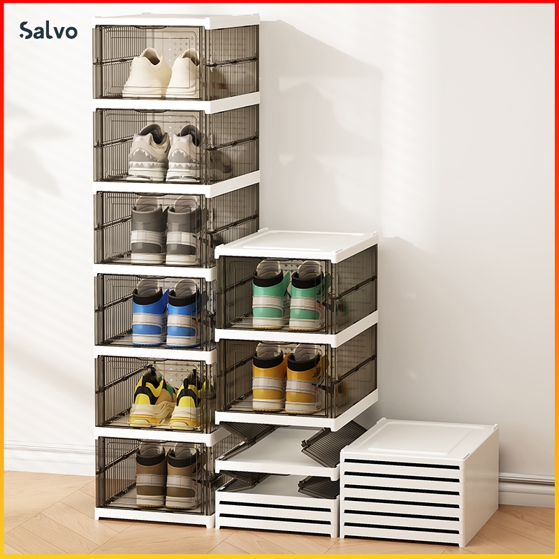 Foldable Shoe Rack Folding Shoe Cabinet Rak Kasut Plastik Plastic Shoe ...