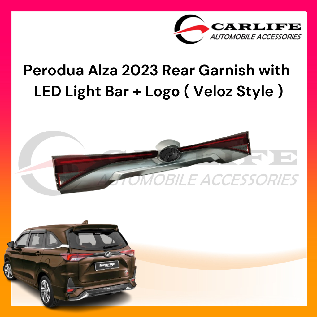 Perodua Alza 2023 LED Light Bar Rear Garnish (FOC Perodua LED Logo ...