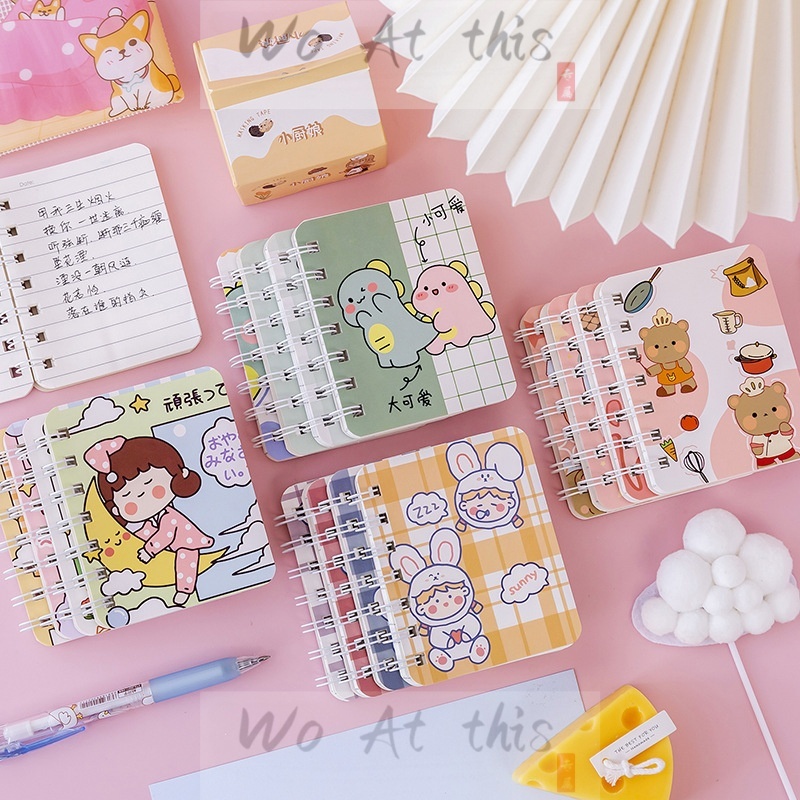 Cute Cartoon Mini Notebook Portable Memo Note Book Notepad Buku Nota ...
