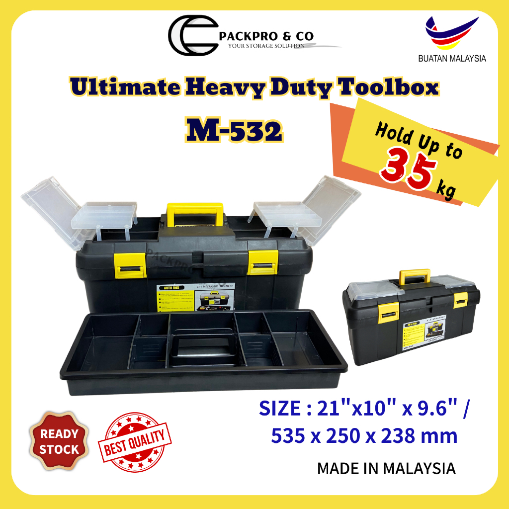 【M-532】Ultimate Heavy Duty Premium Big Plastic Tool Box Hardware ...