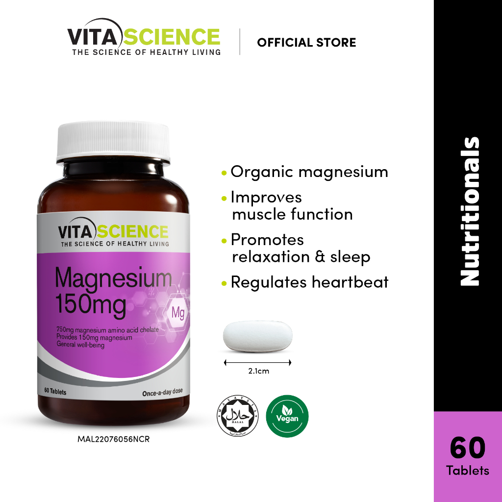VitaScience Magnesium Tablet (150mg) [Expiry 05/2026] | Shopee Malaysia