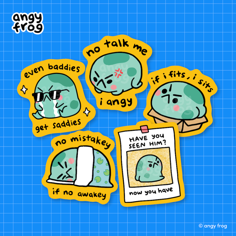 Angy Frog | Statement stickers (1pc)(6cm) | Shopee Malaysia