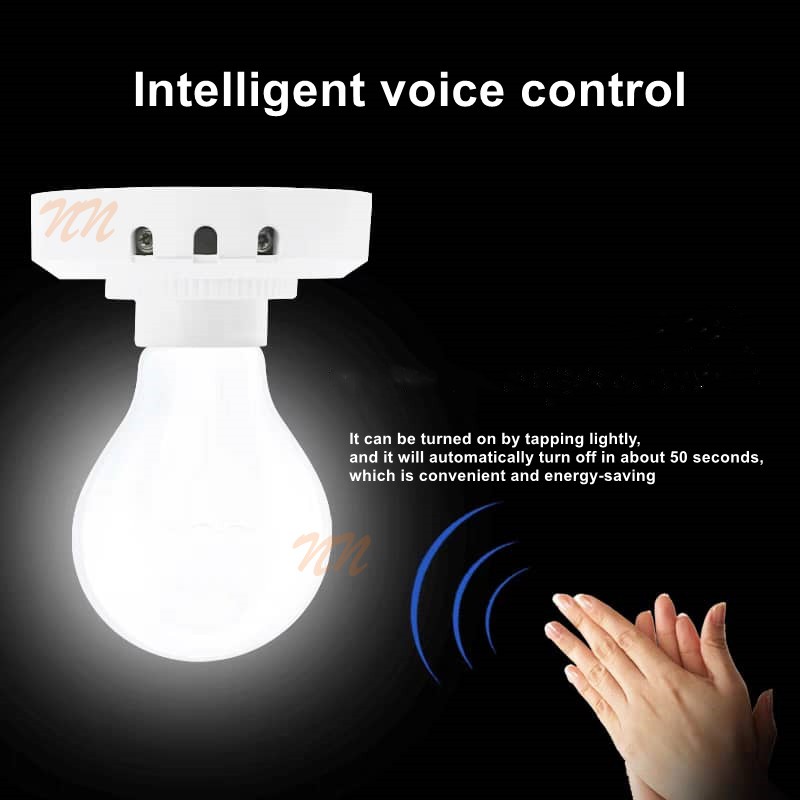 E27 White Sound and Light Sensor Control Socket | Shopee Malaysia