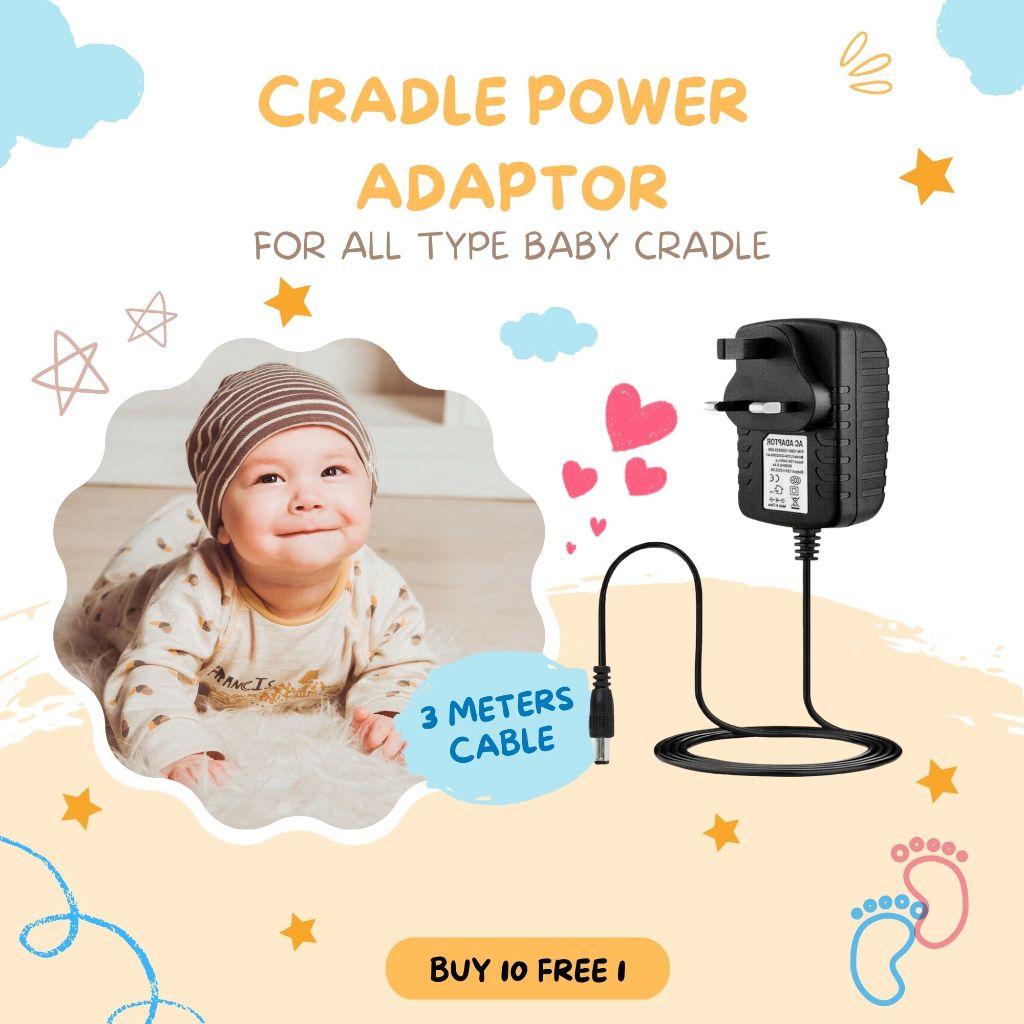AC TO DC POWER ADAPTOR/Cradle Adaptor For All Model Baby Cradle/Power ...