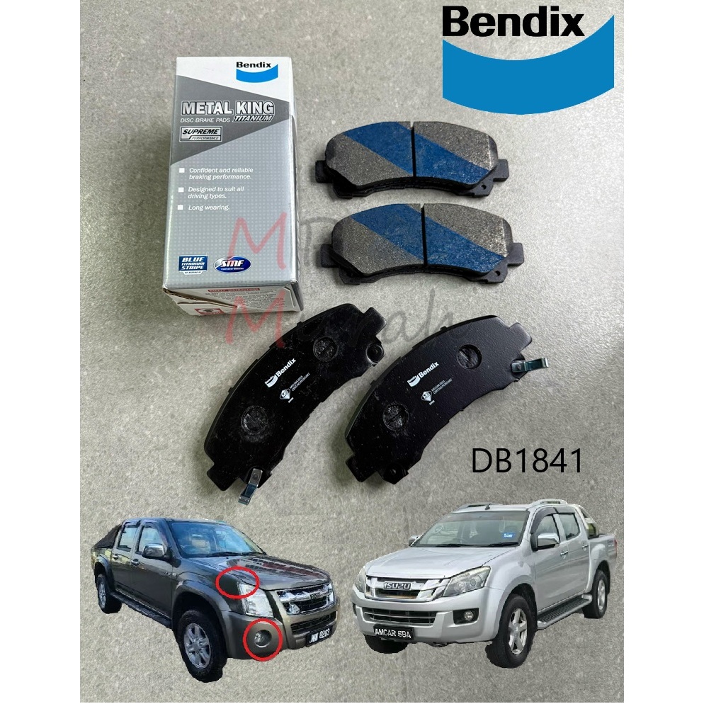 Bendix DB1841 Front Disc Brake Pad Isuzu D-max 2008-2017 Vcross RT50 ...