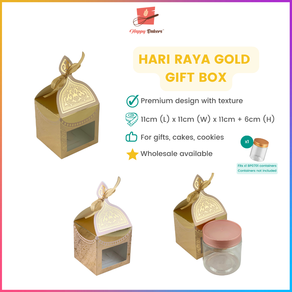 Hari Raya Golden Gift Box For Kukis Biskut Kek Hadiah Cakes Cookies ...