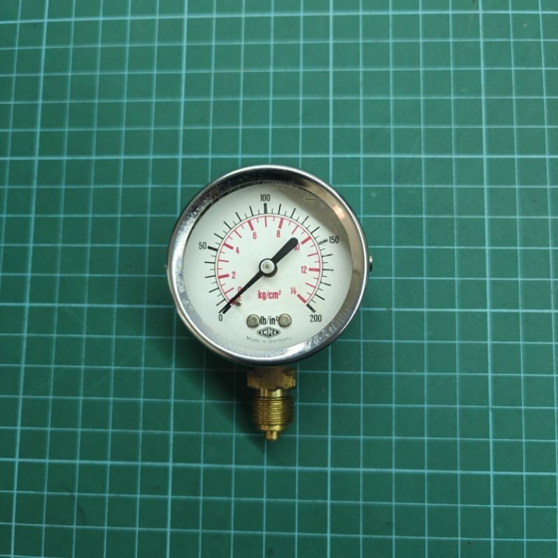 Empeo 2'' x 1/4'' BSP, Kg/cm2 & Lb/in2. Pressure Gauge, Germany ...