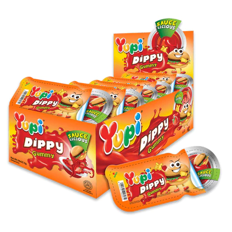 Yupi Dippy Gummy Sauce Licious (Burger / Pizza / French Fried) 1 Box ...