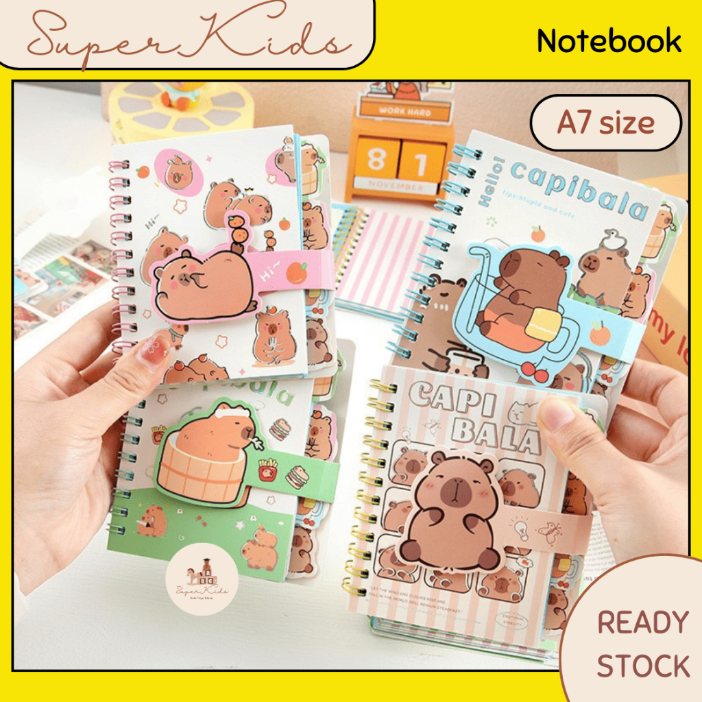 NOTEBOOK Cute Capybara Mini Small Cartoon Children Kids Gift Present ...