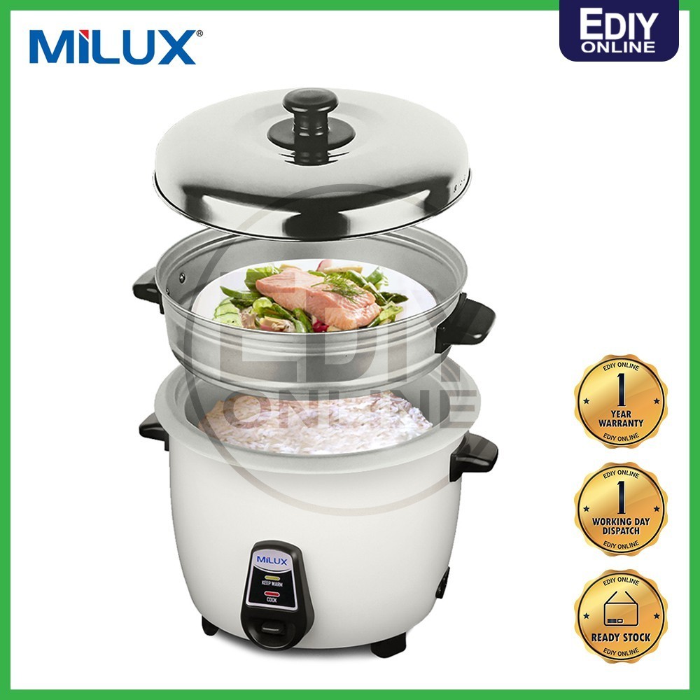 【SIRIM FREE STEAMER】MILUX RICE COOKER PERIUK NASI MRC-2118 better khind ...
