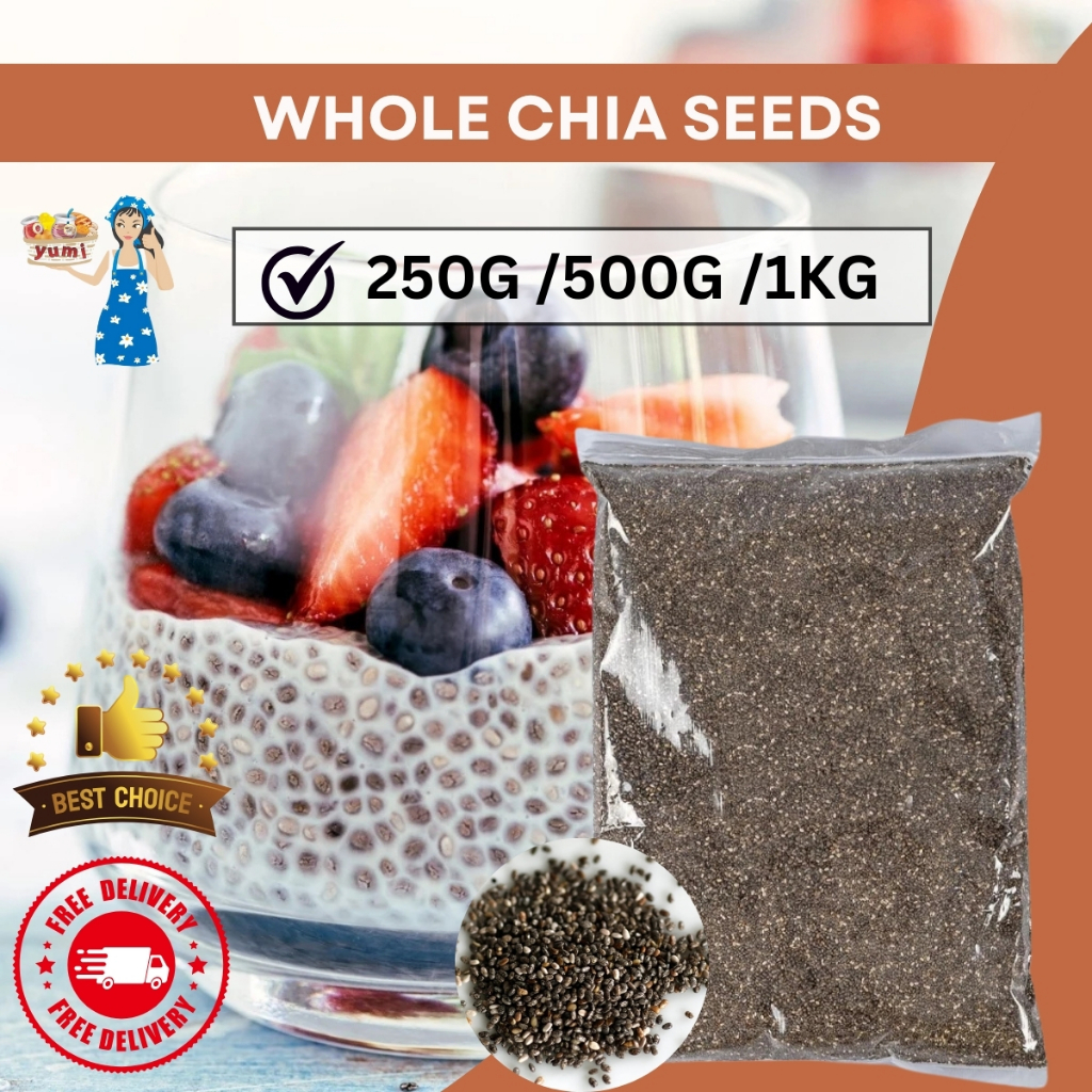 [READY STOCK] WHOLE CHIA SEEDS-250G / 500G / 1KG | Shopee Malaysia