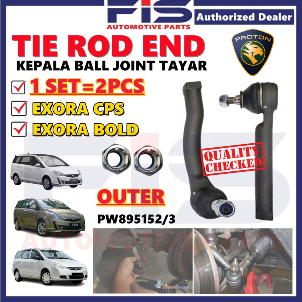 FIS Steering Rack Tie Rod End Outer Proton Exora CPS Bold Turbo Kepala ...