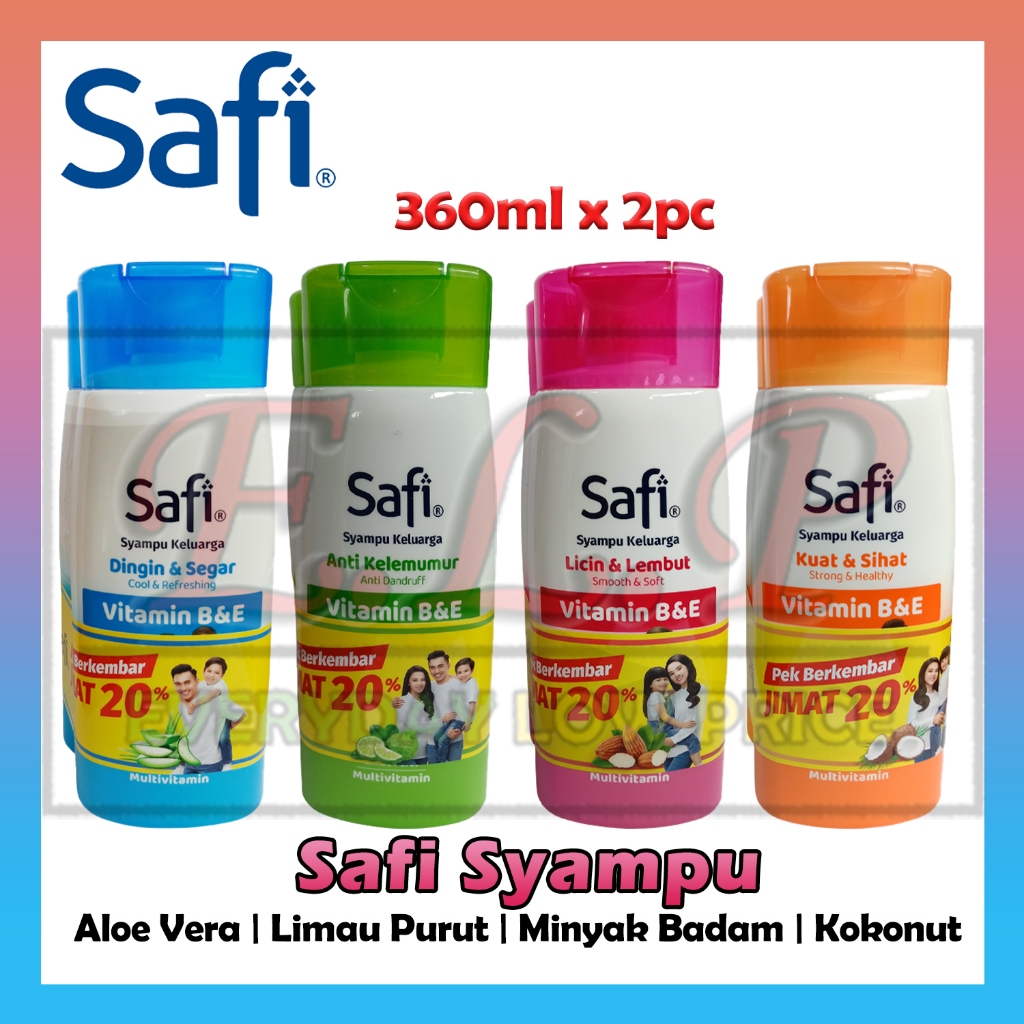SAFI Syampu Keluarga Vitamin B & E / Bio-Nutrix 360gx2pc [Twin Pack ...