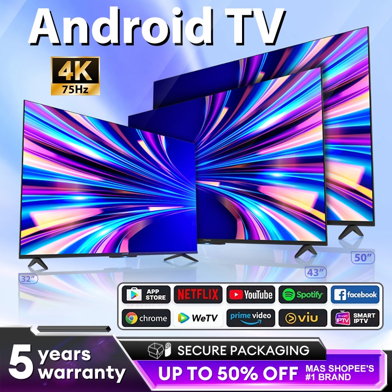Smart TV 4K UHD Android TV 32 Inch TV LED Android 12.0 WIFI TV 43 Inch ...