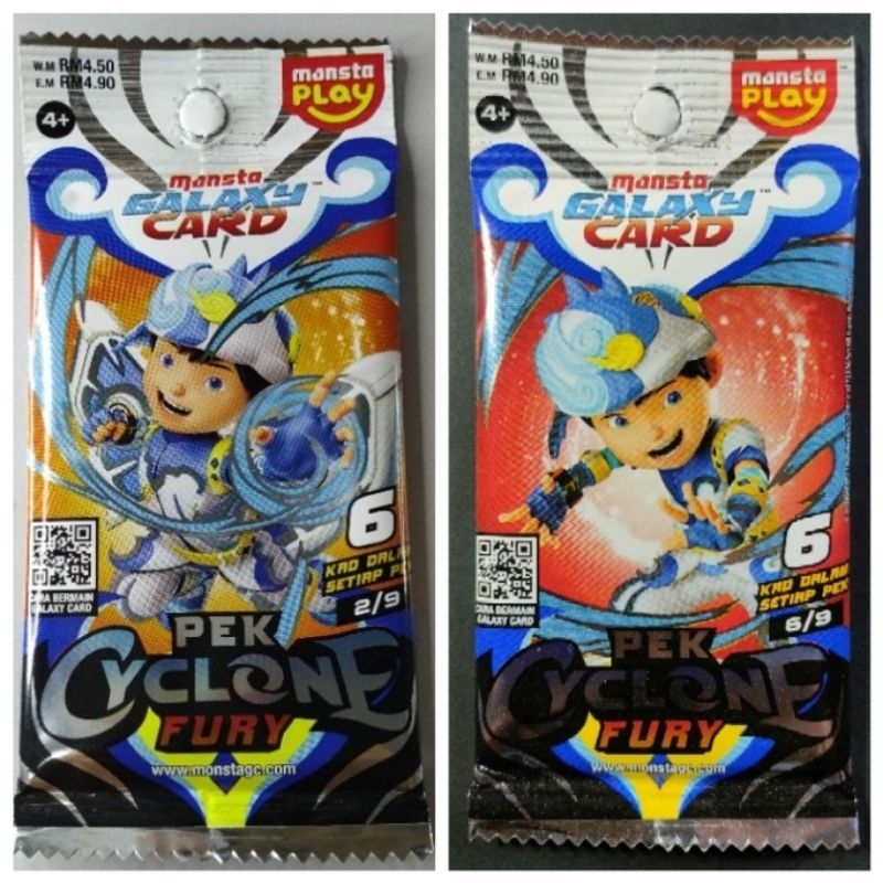 Kad S Pek Cyclone Fury 2/9 Rare Boboiboy Beliung Monsta Galaxy
