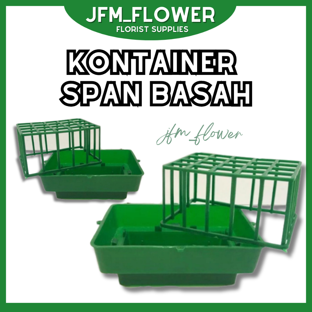 [RM1.80/PCS] 1PC Kontainer Span Bunga/Container for Wet Sponge/Span ...