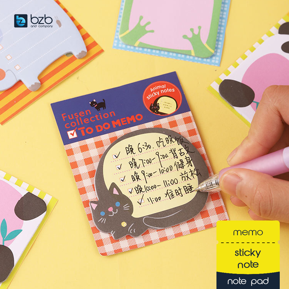 Animal Sticky Notes Self Adhesive Message Reminder Memo Note Pad School ...