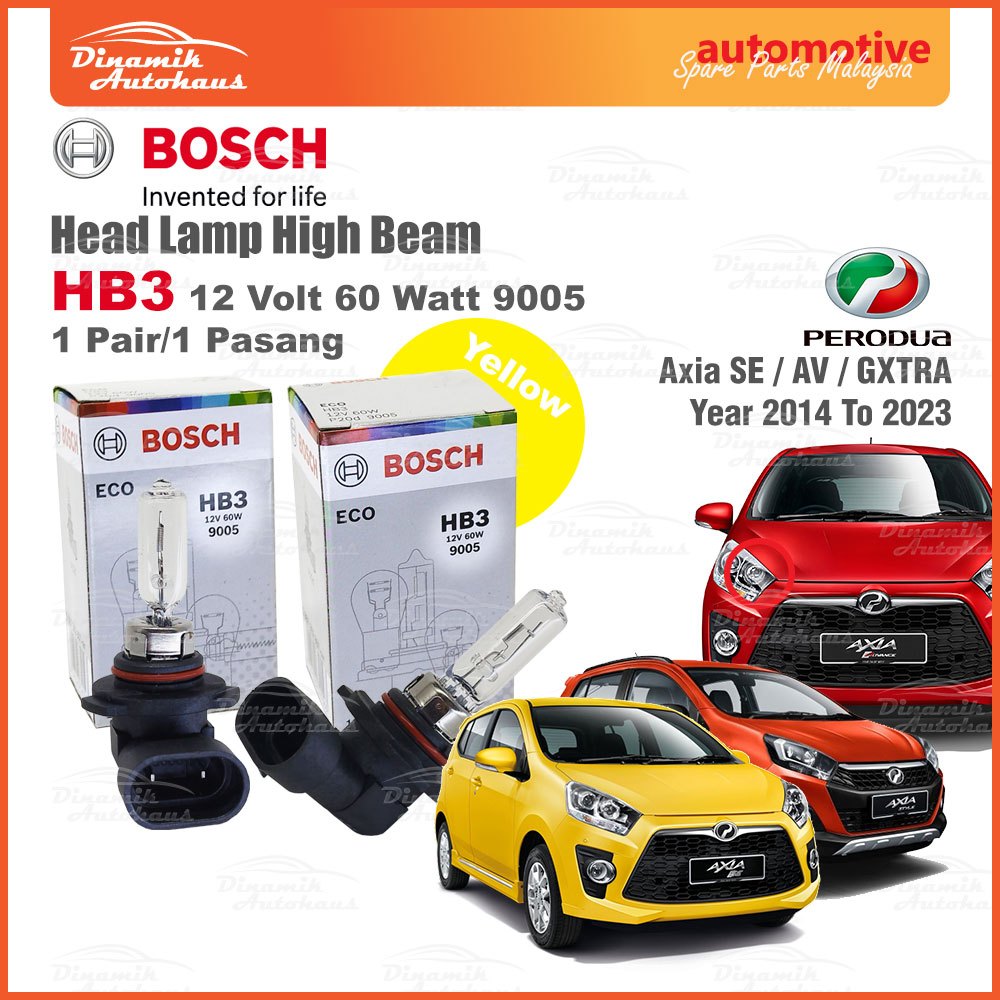 Perodua Axia SE AV GXTRA Year 2014 To 2023 Head Lamp High Beam Halogen ...