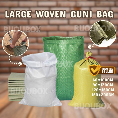 BijouBox 1PCS Large PP Woven Guni Bag Karung Plastik for Grain, Coffee ...