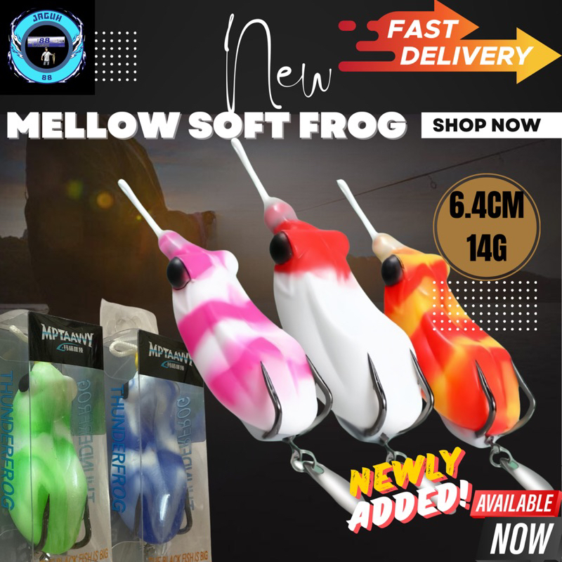 【Mellow】6.4CM/14G Soft Frog Floating Lure Bait Silicone Katak Umpan ...