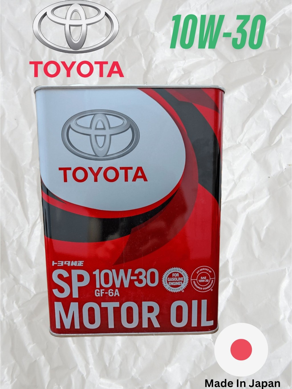 Toyota SP 10w-30 Motor Oil 4L Fully Synthetic ILSAC GF-6A API Service ...