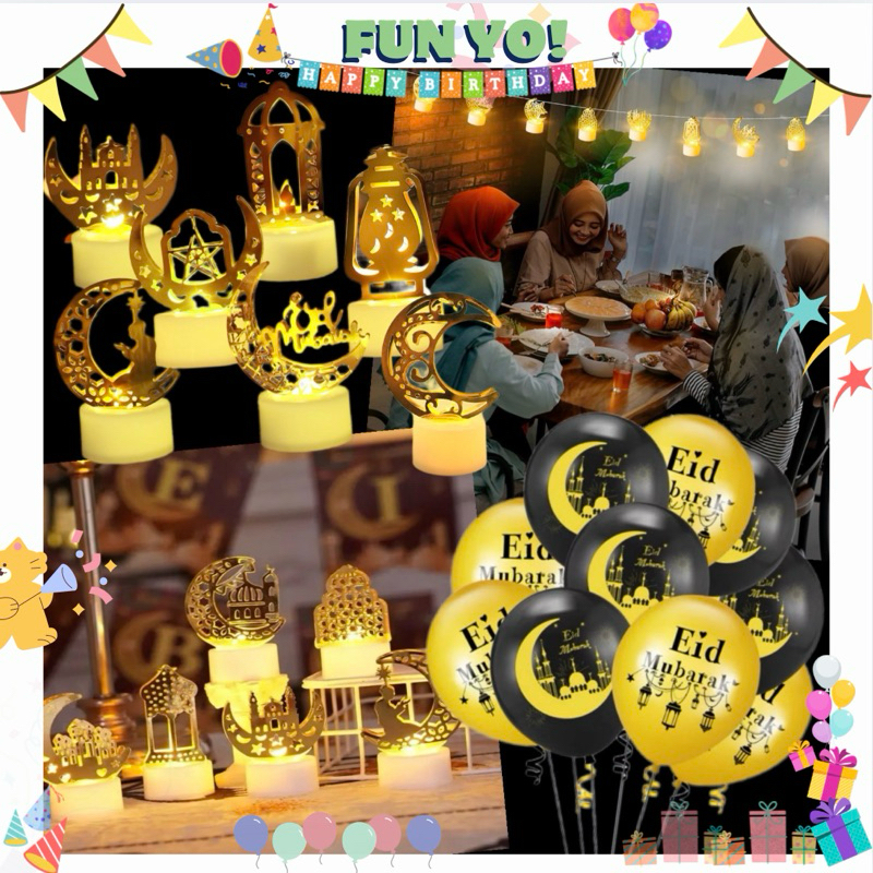 Eid Mubarak Decoration Led Candle Light Ramadan Decoration party ...