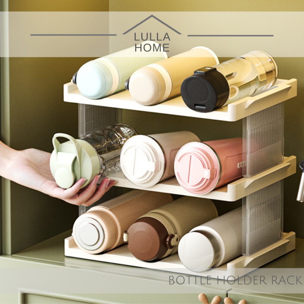 LullaHome Bottle Holder Storage Rack Tumbler Organizer Round Bottle ...