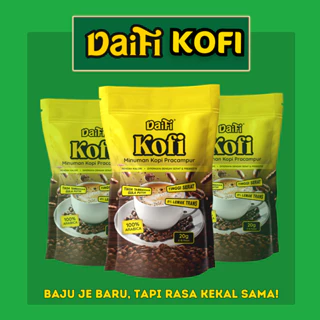 Daifi White Coffee 3 in 1 (Delysh) Kopi Sedap Tanpa Gula Putih Rendah Kalori Fiber No Added Sugar 20gram 15 sachet