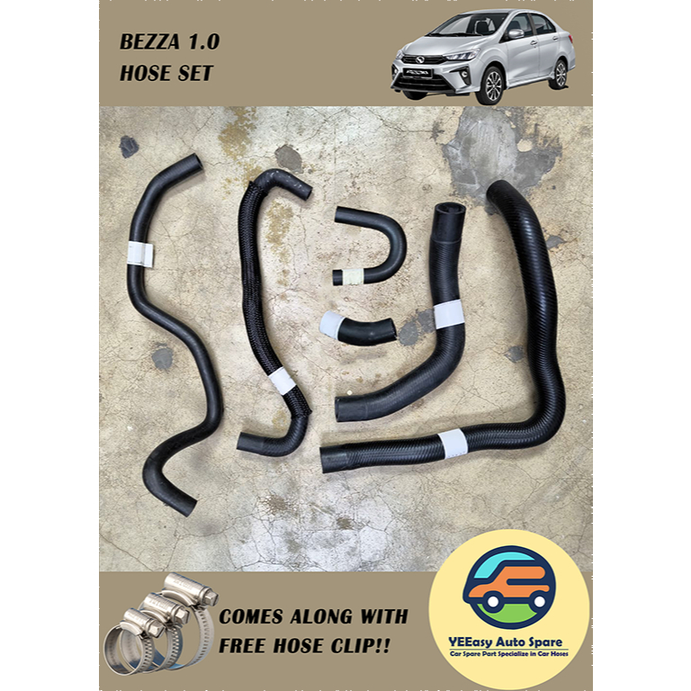 PERODUA BEZZA D63 1.0 / 1.3 - RADIATOR & BY PASS HOSE SET | Shopee Malaysia