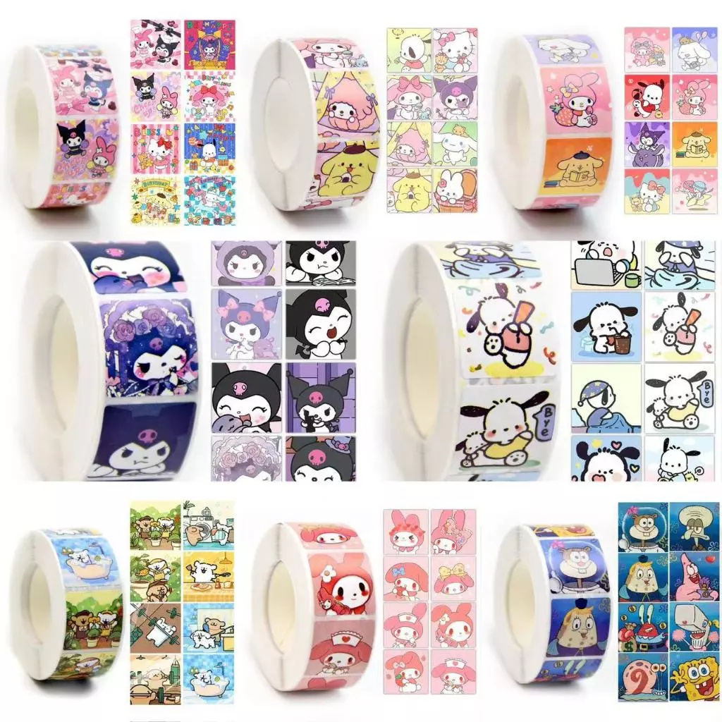 500pcs/Roll Cartoon Kids Children Reward Handmade Party Gift Sticker ...