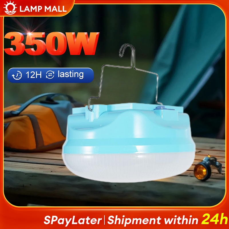 Solar Charge LED Light 2in1 Emergency Lamp Camping Light 350W Lampu ...