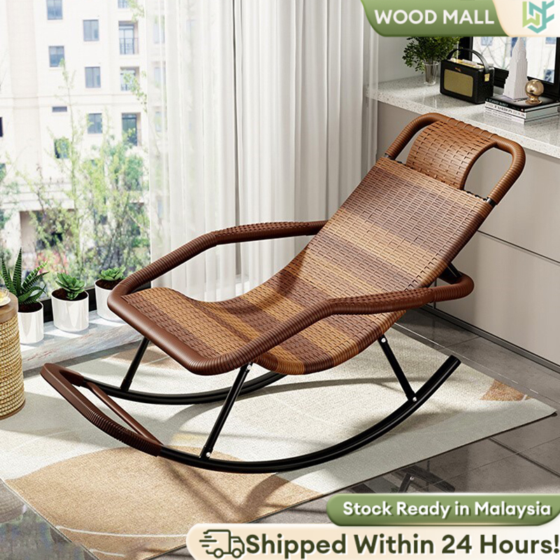 𝙍𝙚𝙖𝙙𝙮 𝙎𝙩𝙤𝙘𝙠 Rattan Rocking Chair Kerusi Malas Lazy Sofa Chair Bedroom ...