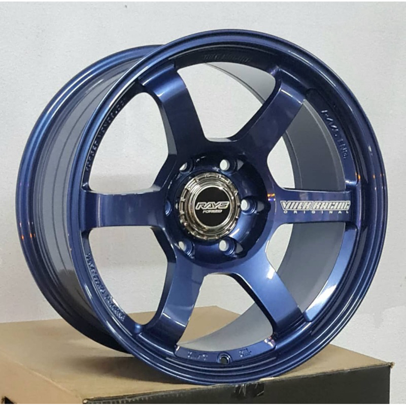 TE37 LARGE PCD 18X9 ET0 6X139.7 - MAGNESIUM BLUE 4X4 SPORT RIM | Shopee ...
