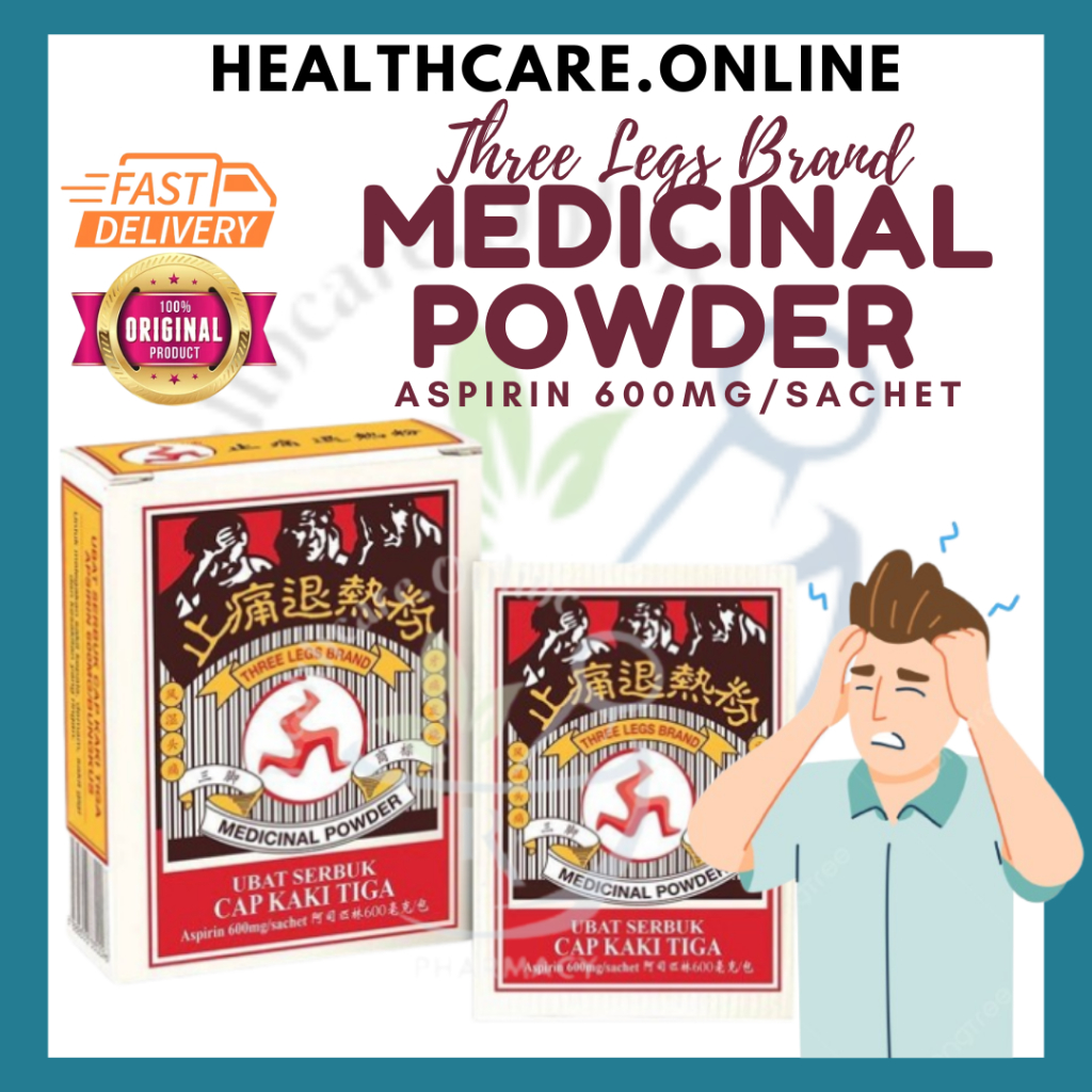 THREE LEGS BRAND MEDICINAL POWDER - 1 BOX x 12 SACHET | Shopee Malaysia