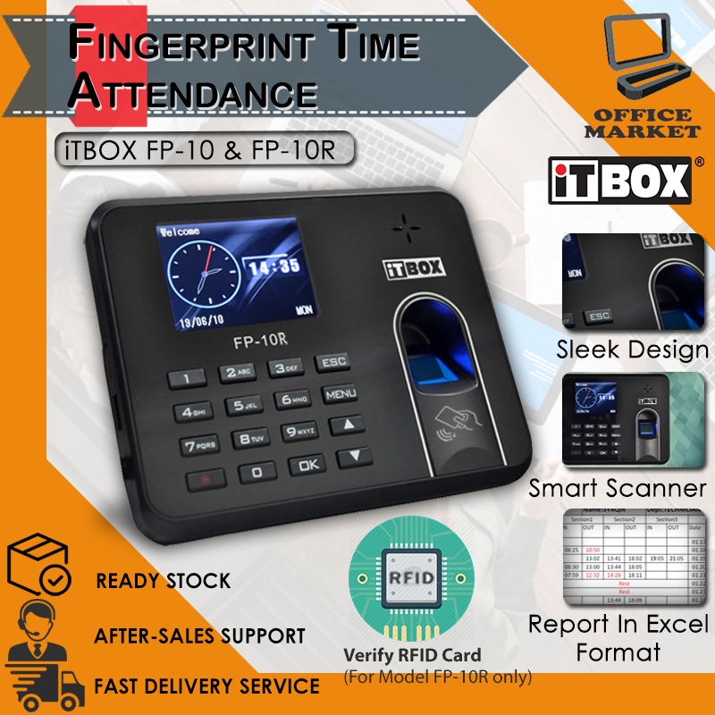 iTBOX FP-10 Fingerprint Thumbprint Time Attendance Machine | Mesin ...