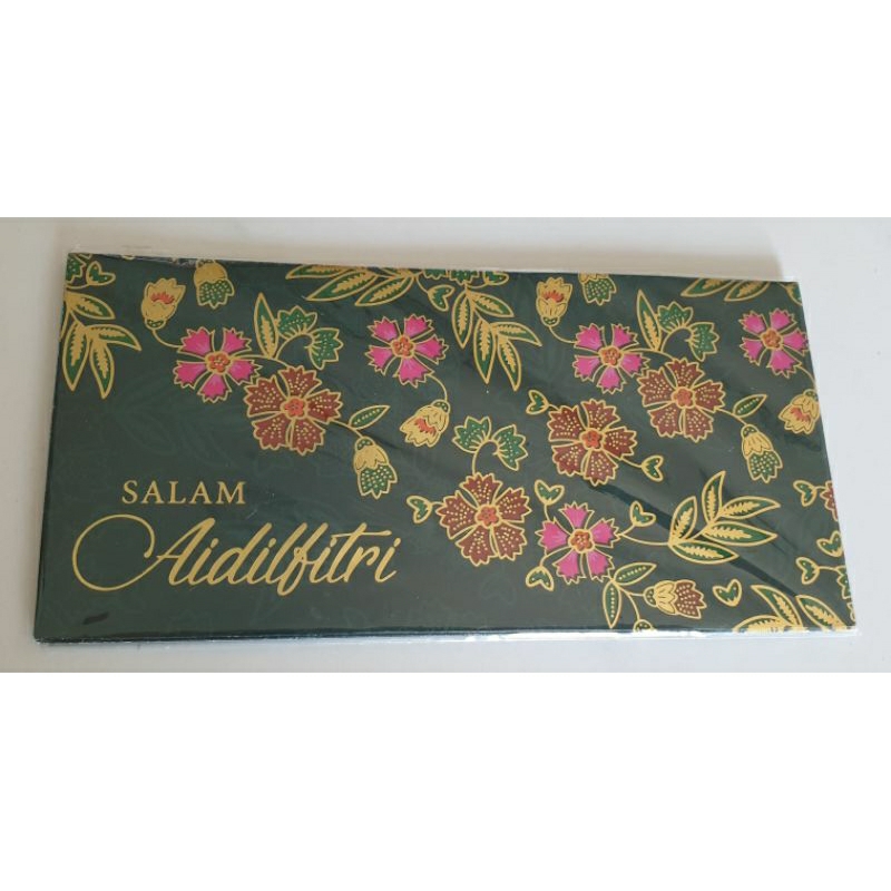 New Ready Stock Salam Aidilfitri Green Raya Packets Per Packet | Shopee ...