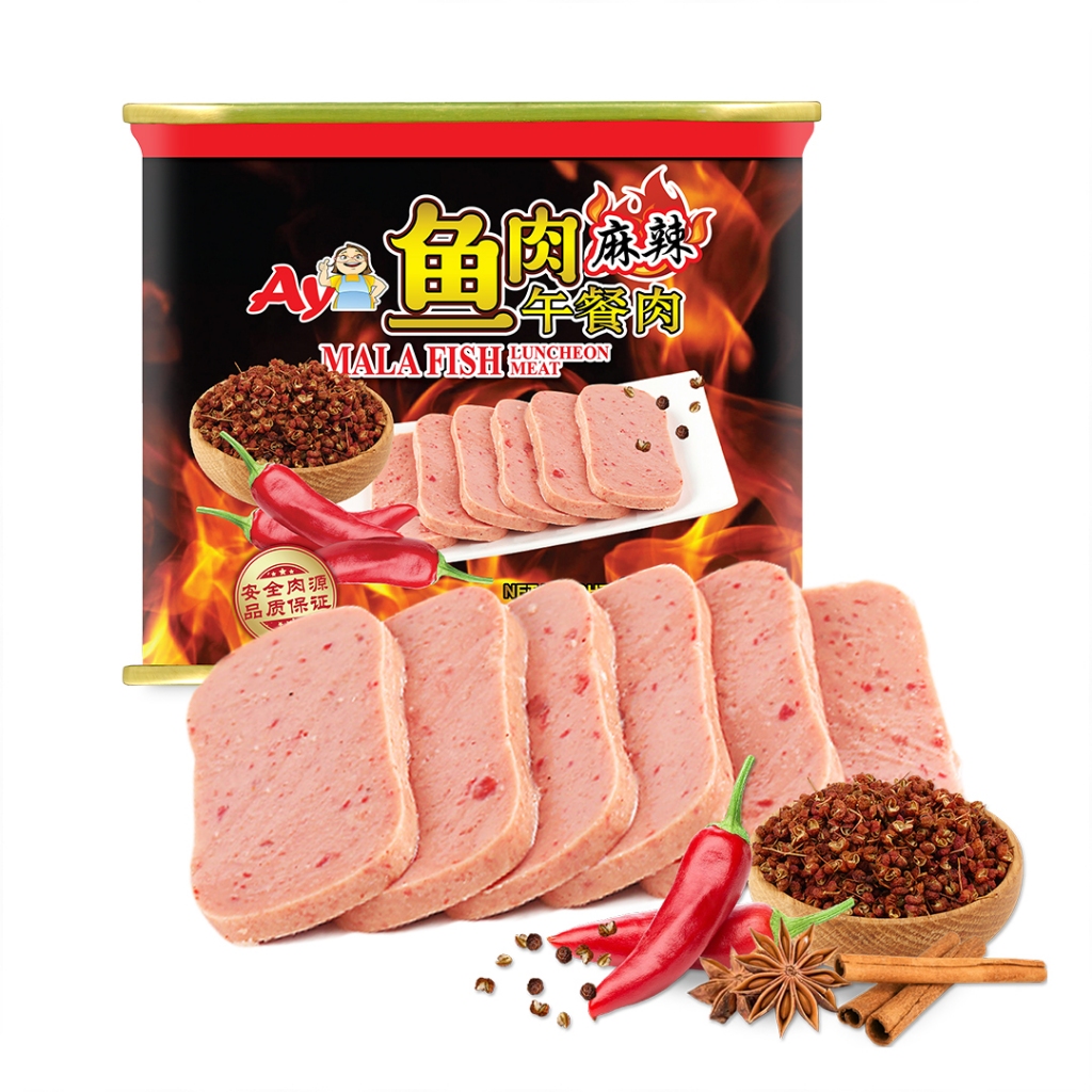 AYI (MALA) FISH LUNCHEON (SPICY) 阿姨麻辣鱼肉午餐肉 (340G) | Shopee Malaysia