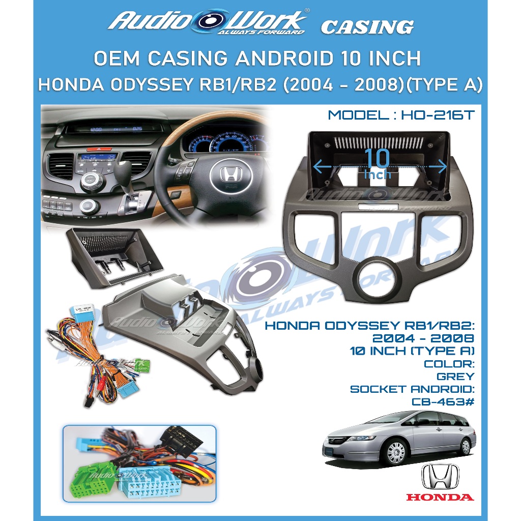 HONDA Odyssey RB1 RB2 2004-2008 10IncI (Type-A) HO-216 Untuk Android ...