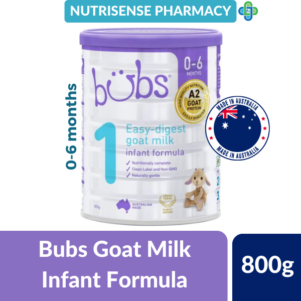 BUBS BABY INFANT FORMULA GOAT MILK STEP 1 0-6 MONTHS 800G | Shopee Malaysia