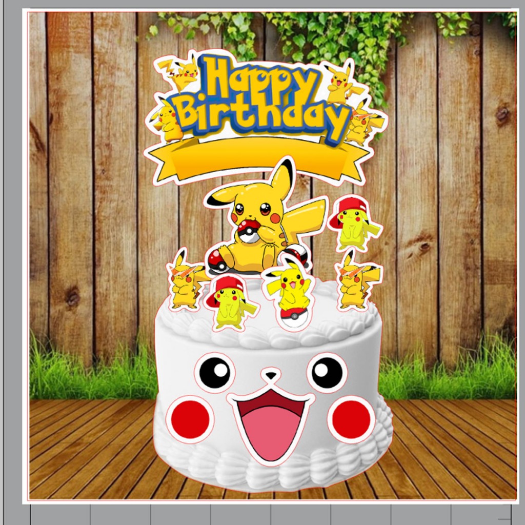 Pokemon Pikachu Cake Topper 007 | Shopee Malaysia
