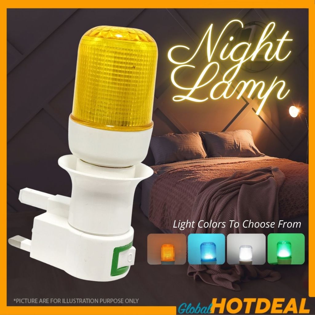 [DUAL BULB SET] E27 LED Bulb with ES27 3 pin Holder Plug Switch Dim ...