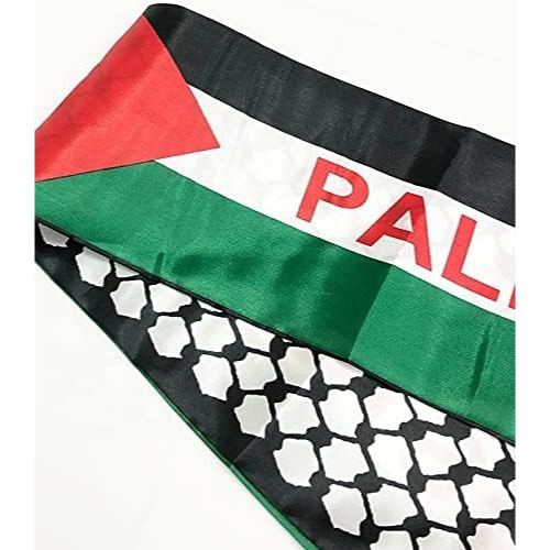 Bendera Palestin Vivid Color and Fade Proof Palestine Scarf Flag ...
