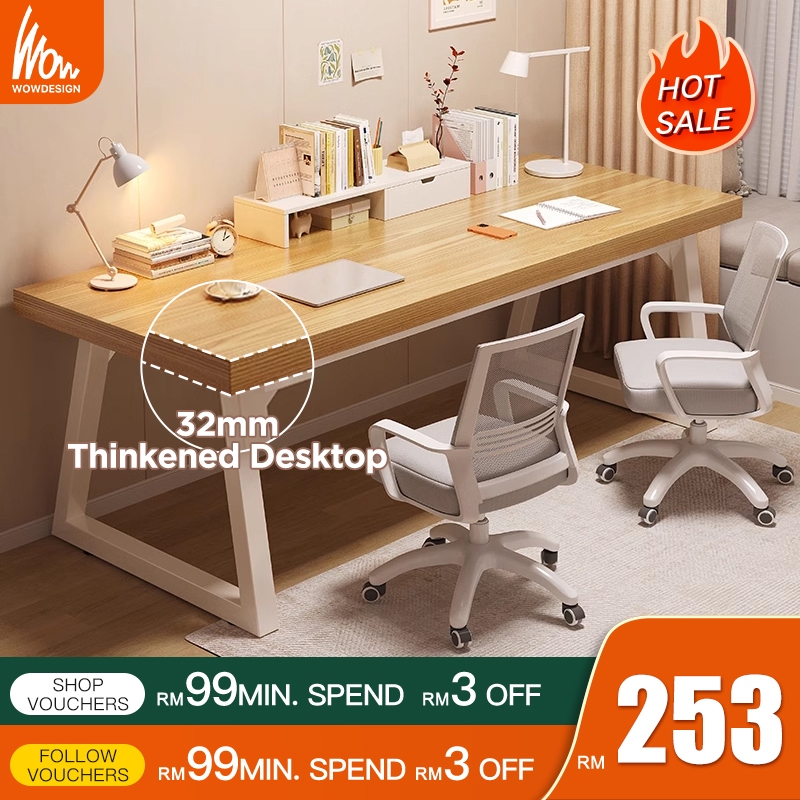Study Table Meja Study High Quality Study Desk 120/140/160CM Meja ...