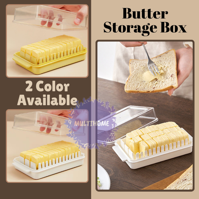 [2 Color] Butter Storage Tray Breakfast Cheese Tools Butter Cutting Box ...