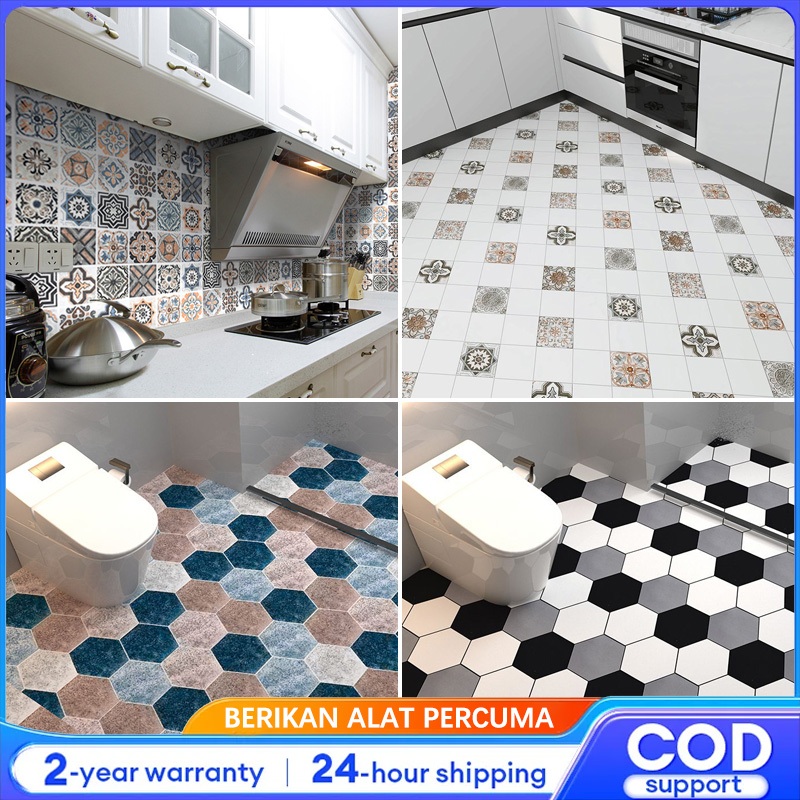 【60x300cm】Non Slip Wallpaper Flooring reform Kitchen Sticker Self ...