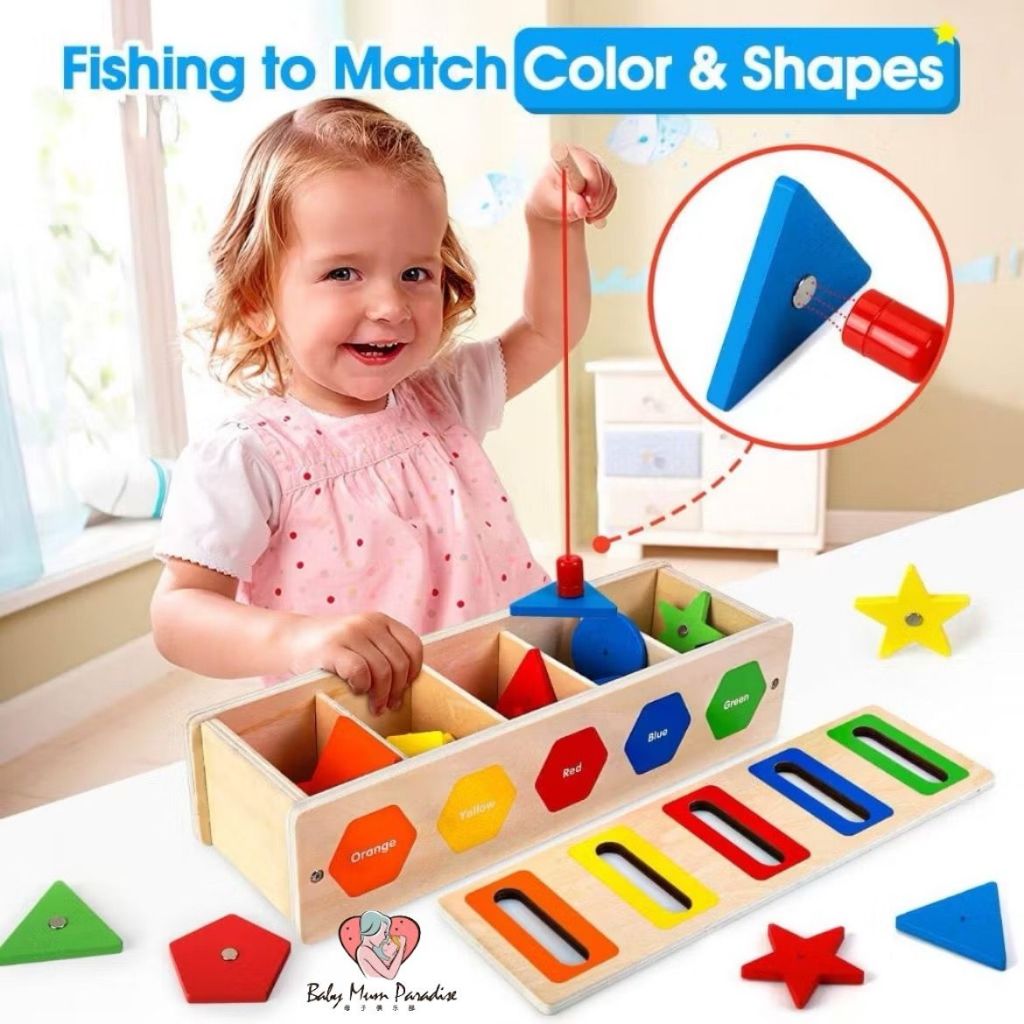 Wooden Shape Sorting Learning Toys Color Sorting Coin Box Learning ...
