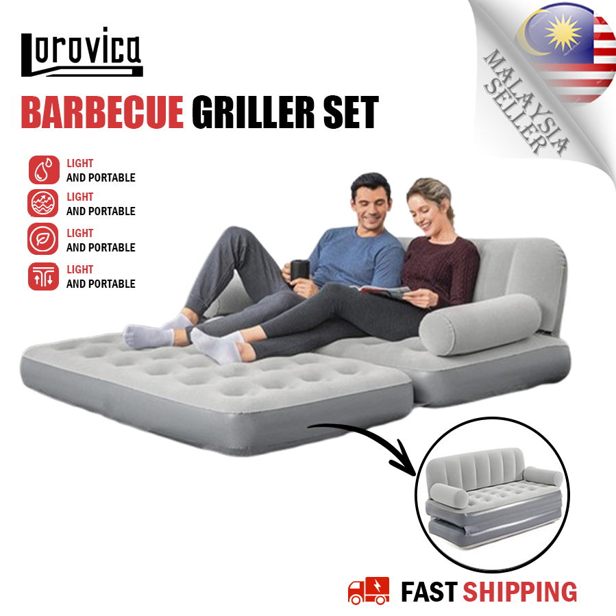 🔥LOROVICQ🔥Automatic Inflatable Sofa Bed Outdoor Camping Portable ...