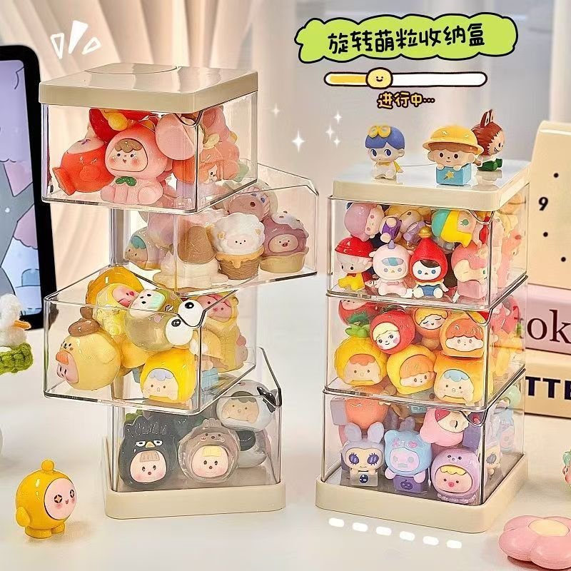 Multi-Layer Rotating Transparent Arcylic Mini Dolls Accessories Cute ...