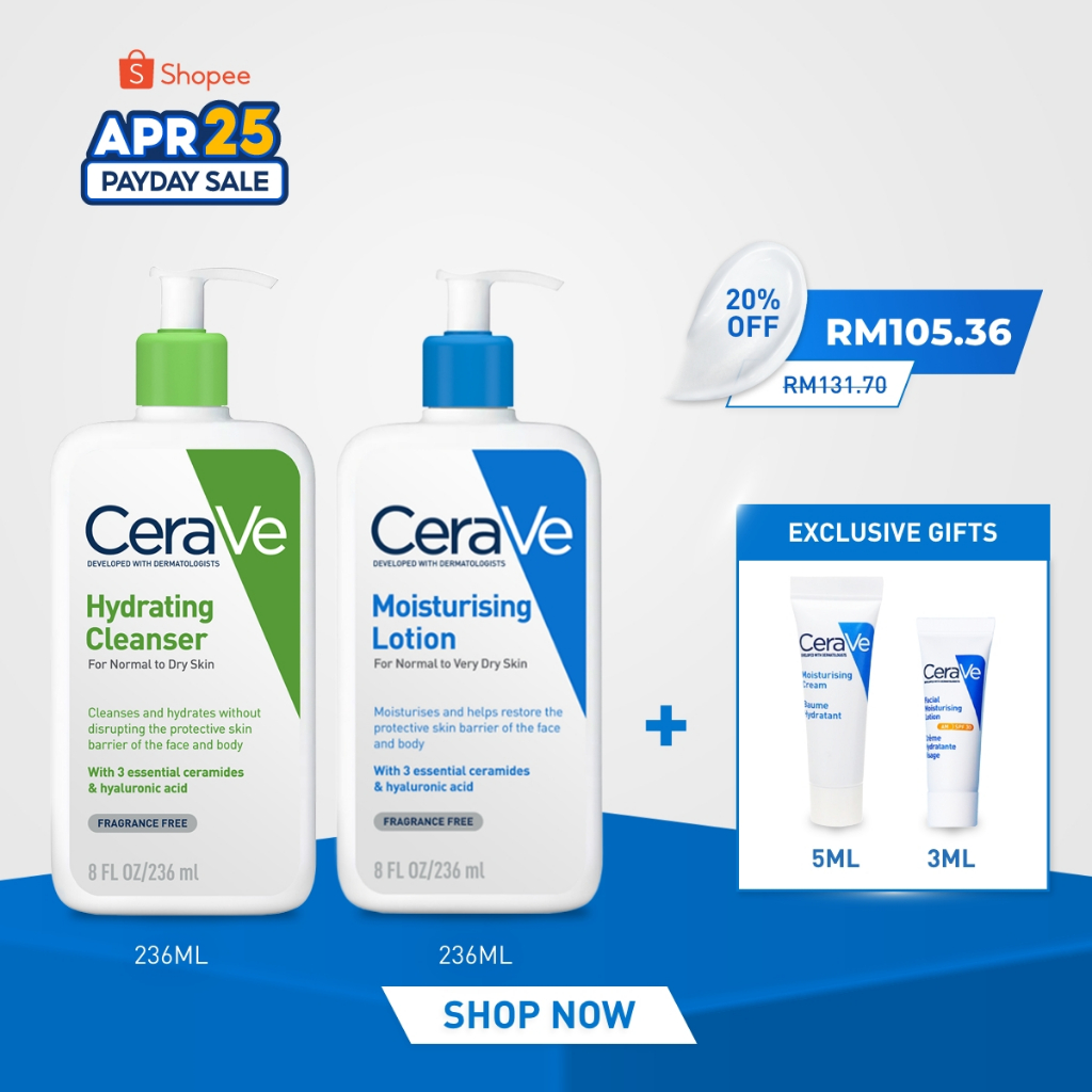 cerave-moisturising-lotion-236ml-hydrating-cleanser-236ml-set