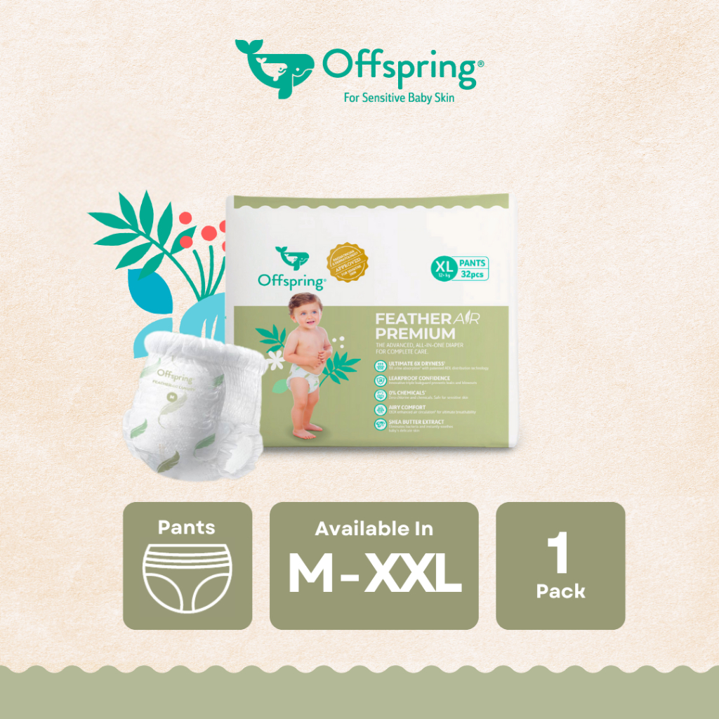Offspring FeatherAir Premium Baby Diapers Pants M44/L38/XL32/XXL28 ...